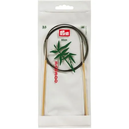 Aiguilles à tricoter circulaires bambou 80 cm 3,50