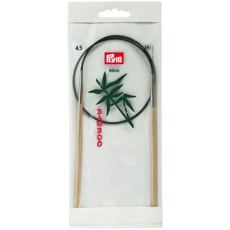 Aiguilles à tricoter circulaires bambou 60 cm 4,50