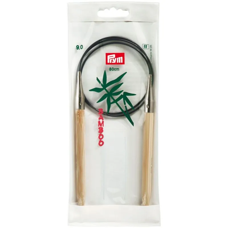 Aiguilles à tricoter circulaires bambou 80 cm 9,00