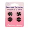 Boutons pression 15 mm noirs X4