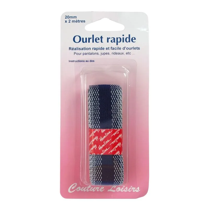 Ourlet rapide -20mm x 2m - col.marine
