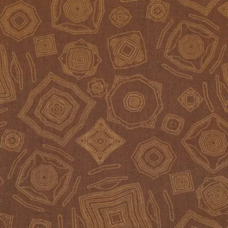 Tissu coton patchwork Africain marron
