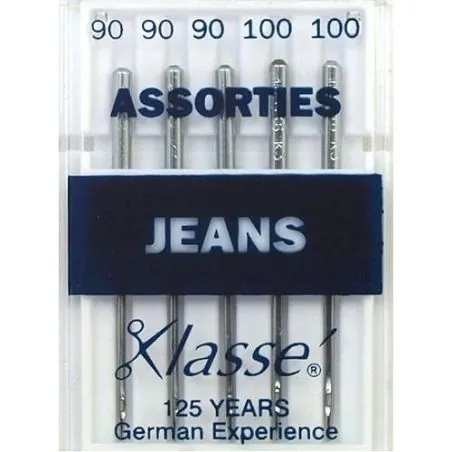 Aiguilles machine jeans assorties