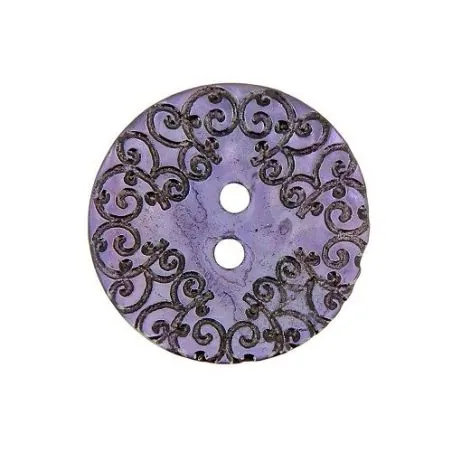 boutons 2 trous violet clair - 27 mm nacre x20 
