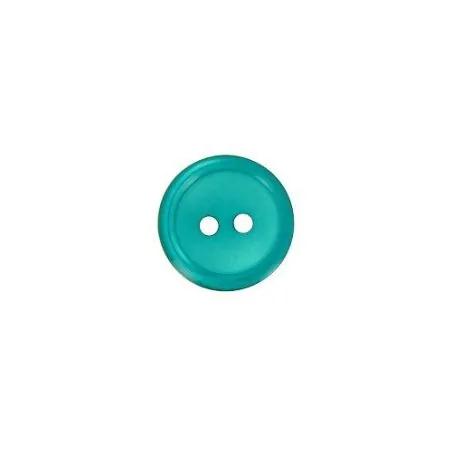 boutons 2 trous cuvette turquoise nacre - 11 mm x30