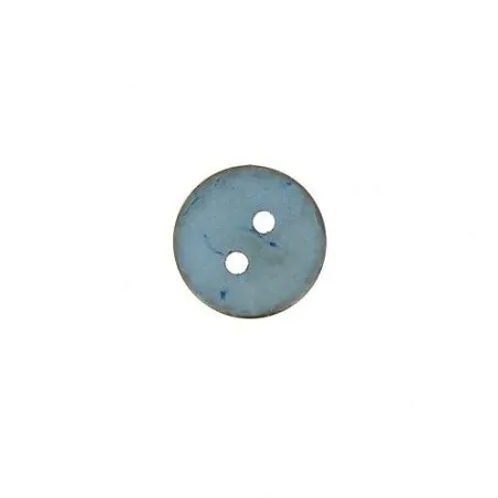 bouton 2 trous bleu ciel -12 mm x30