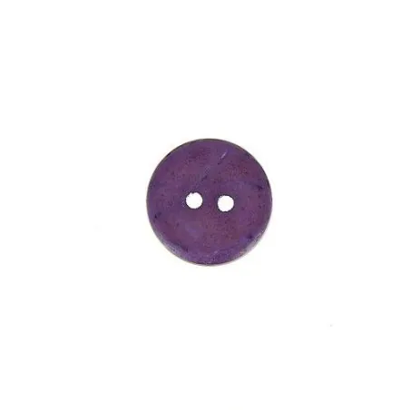 bouton 2 trous violet -12 mm x30