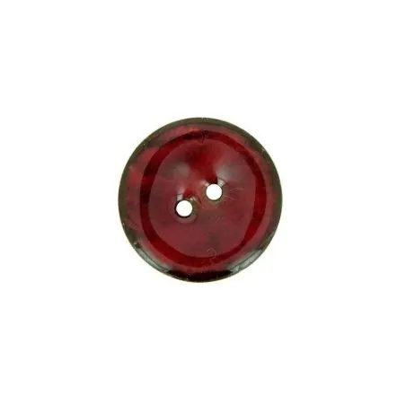 boutons bordeaux - 20 mm - 2 trous - laque -x30