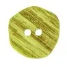 Bouton vert jaune 2 trous façon corne x10 - 36 mm