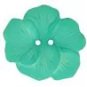 boutons fleur turquoise - x10 48 mm 2 trous fleur exotique