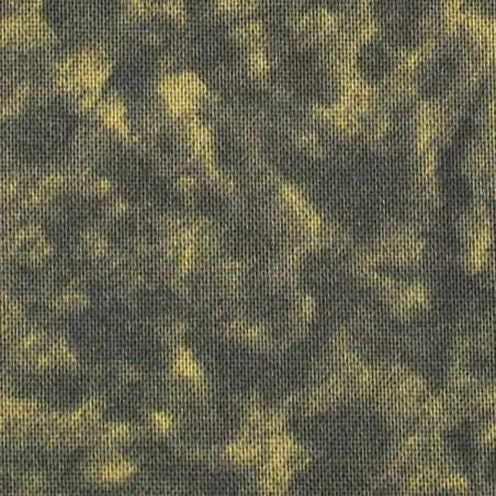 Tissu coton patchwork marbré vert bouteille