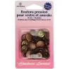 Boutons pressions anoraks 15 mm x10  col. Bronze