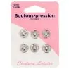 Boutons pression 13 mm nickelés  X6