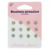 Boutons pression 7 mm nickelés X12