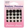 Boutons pression assortis noirs X20