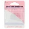 Boutons pression 7 mm nylon invisible X12