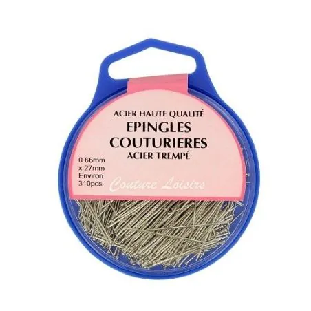 Epingles couture nickelées ±315 pcs 25g- 26x0.6mm