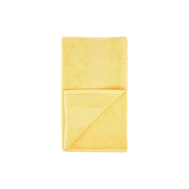 Serviette éponge jaune invité 30 x 50 cm