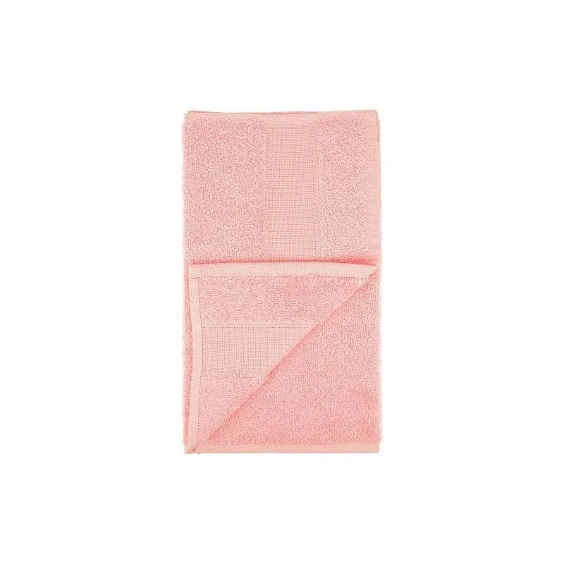 Serviette éponge rose invité 30 x 50 cm