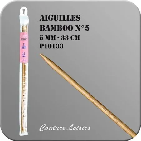 Aiguilles bambou - 33 cm - n° 5 mm