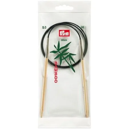 Aiguilles à tricoter circulaires bambou 80 cm 5,00
