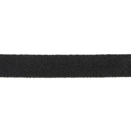 Bobine 25 m Ruban noir sergé coton 15 mm