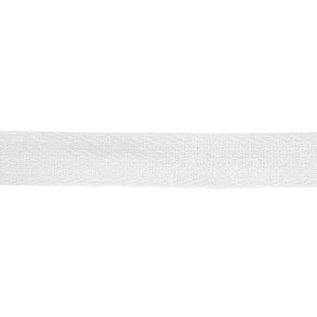 Bobine 25 m Ruban blanc sergé coton 15 mm