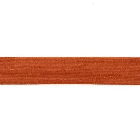 Ruban Biais Jersey marron orange - 20 m - 20 mm