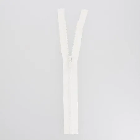 White zipper n°5 separable 125 cm