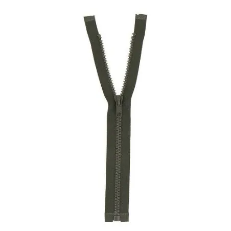 Khaki zipper n°5 separable 200 cm