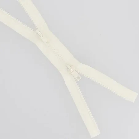 Zipper ecru separable edge to edge n°5 - 50 cm