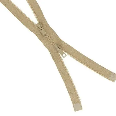 Light beige zipper with separable edge n°5 - 50 cm