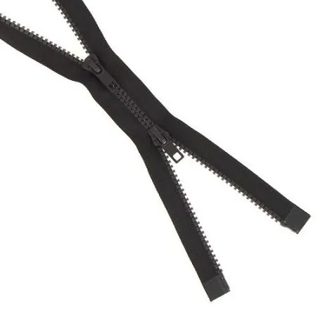 Dark grey separable edge to edge zipper n°5 - 50 cm