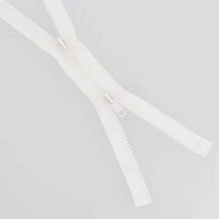 White zipper with separable edge - 60 cm