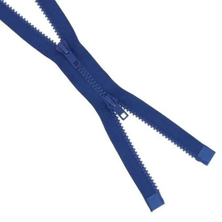 Blue zipper with separable edge - 60 cm