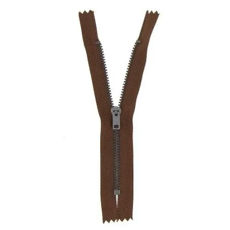 Brown pants zipper - 15 cm