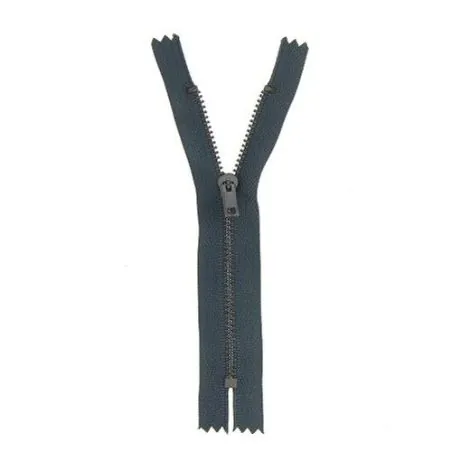 Khaki gray zipper non separable pants - 18 cm