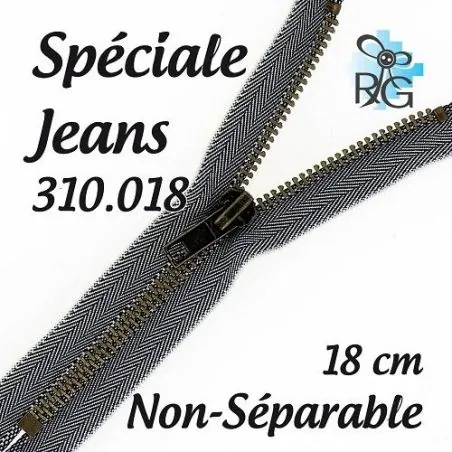 Non separable jeans closure 18 cm