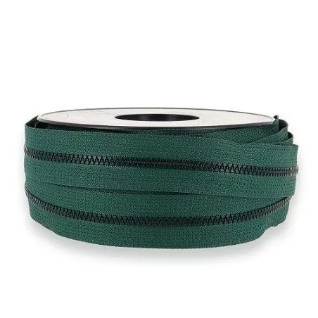 Green zipper 25 m spool injected chain n°5 without slider