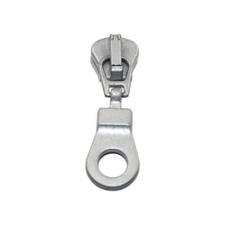 Fancy silver zipper slider n3