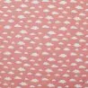 Tissu coton rose vif imprimés nuage