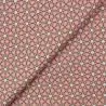 Tissu coton rose imprimé géométrique