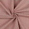 Tissu coton rose imprimé géométrique