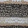 Tissu coton gris imprimé léopard