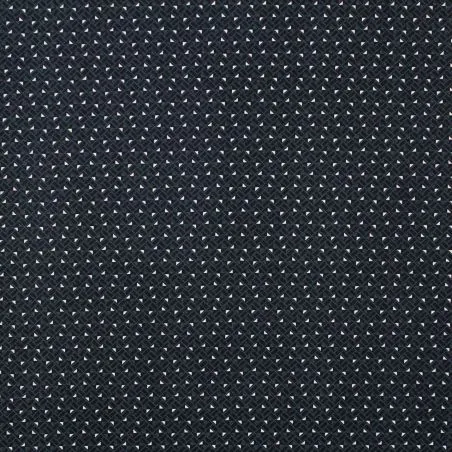 Tissu coton bleu nuit imprimé géométrique