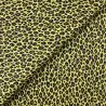Tissu coton noir imprimé léopard