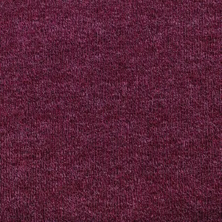 Tissu jersey coton côtelé prune