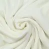 Tissu velours polyester blanc cassé pailleté