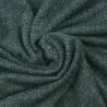 Tissu jersey coton côtelé vert