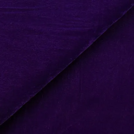 Tissu velours polyester violet